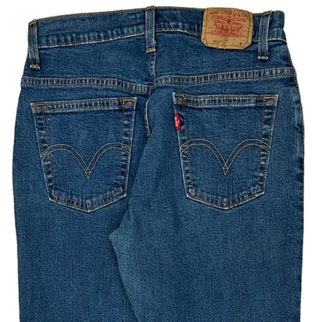 510 Levis Slim Fit Jeans - 28W UK 8 Blue Cotton - Image 8