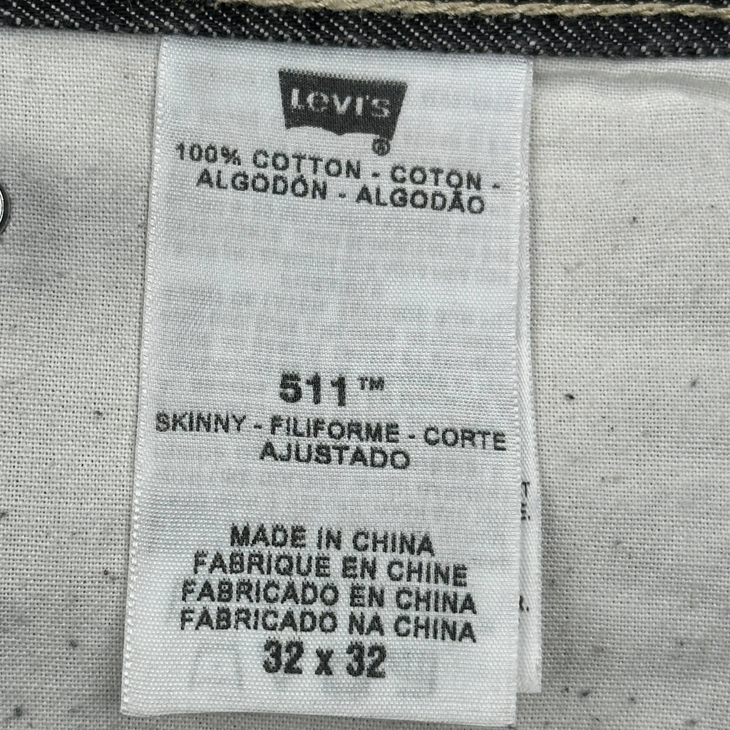 511 Levis Skinny Jeans - 30W 32L Dark Wash Cotton - Image 6