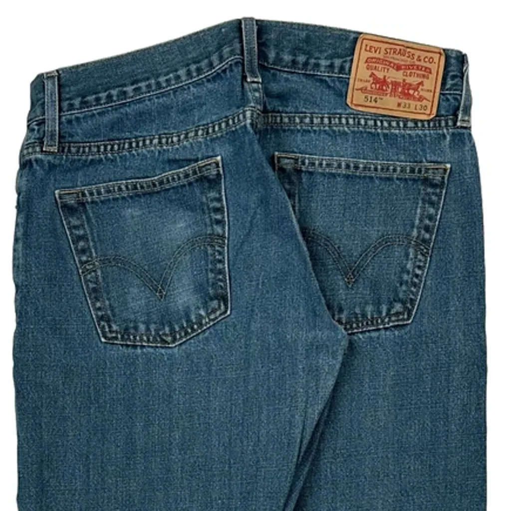 514 Levis Slim Jeans - 32W 30L Blue Cotton - Image 8