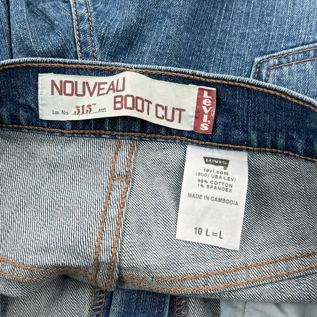 515 Levis Boot Cut Jeans - 32W US 6 Blue Cotton - Image 6