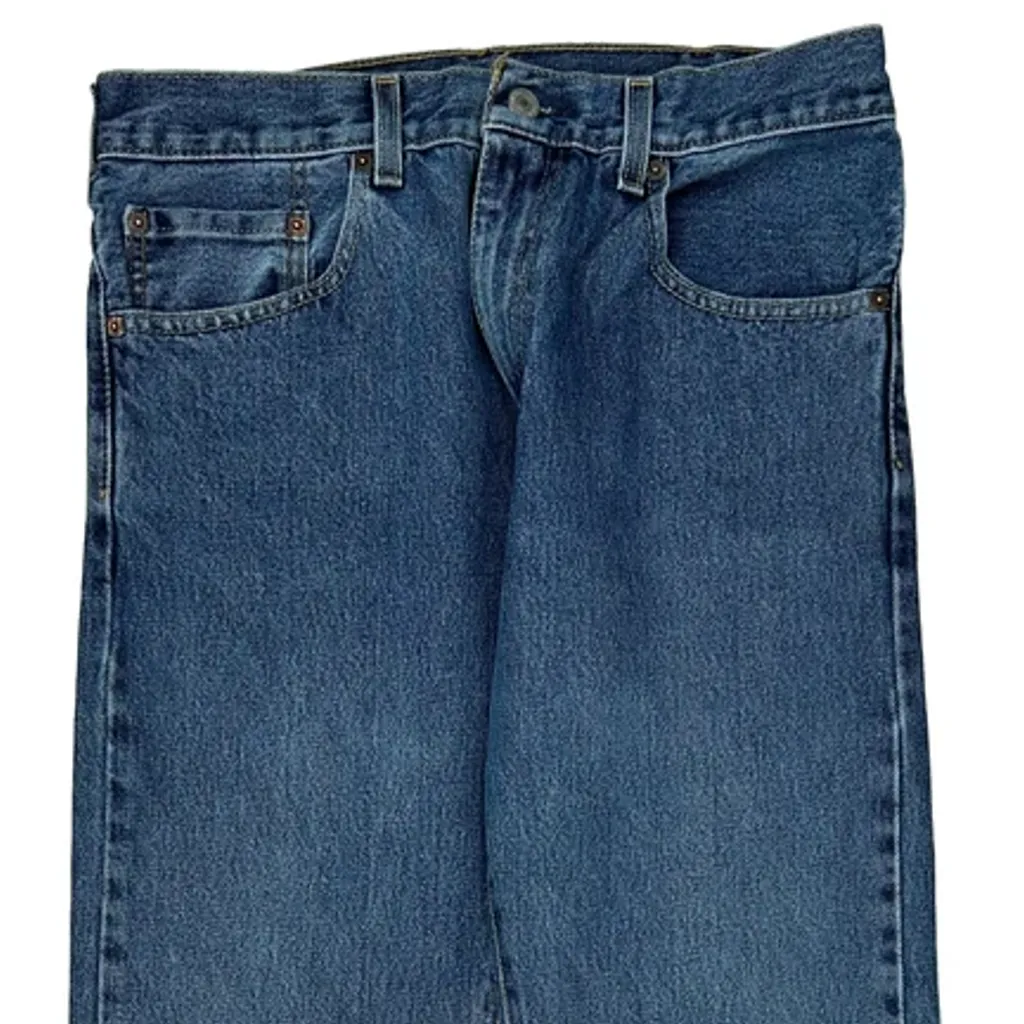 517 Levis Boot Cut Jeans - 31W 34L Blue Cotton - Image 10
