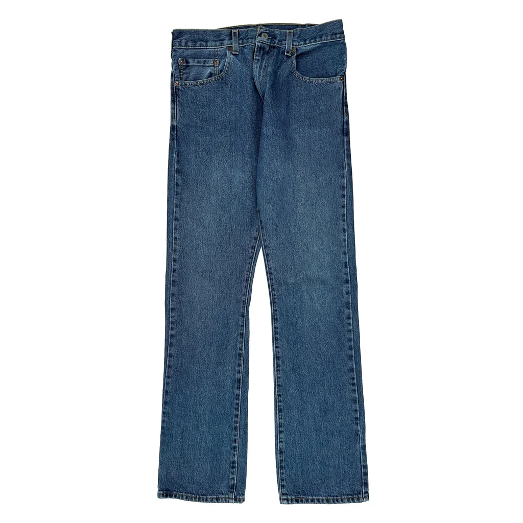 517 Levis Boot Cut Jeans - 31W 34L Blue Cotton - Image 2
