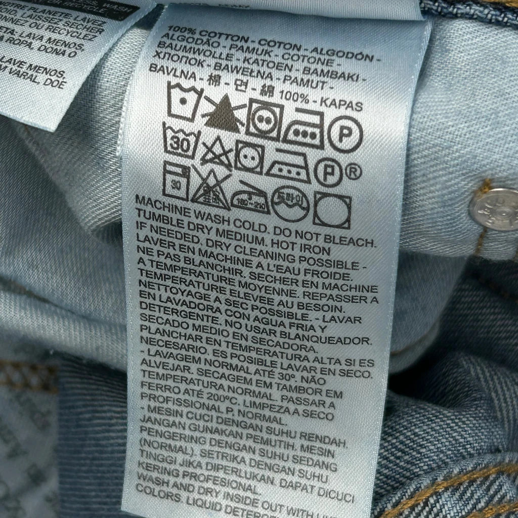 517 Levis Boot Cut Jeans - 31W 34L Blue Cotton - Image 6