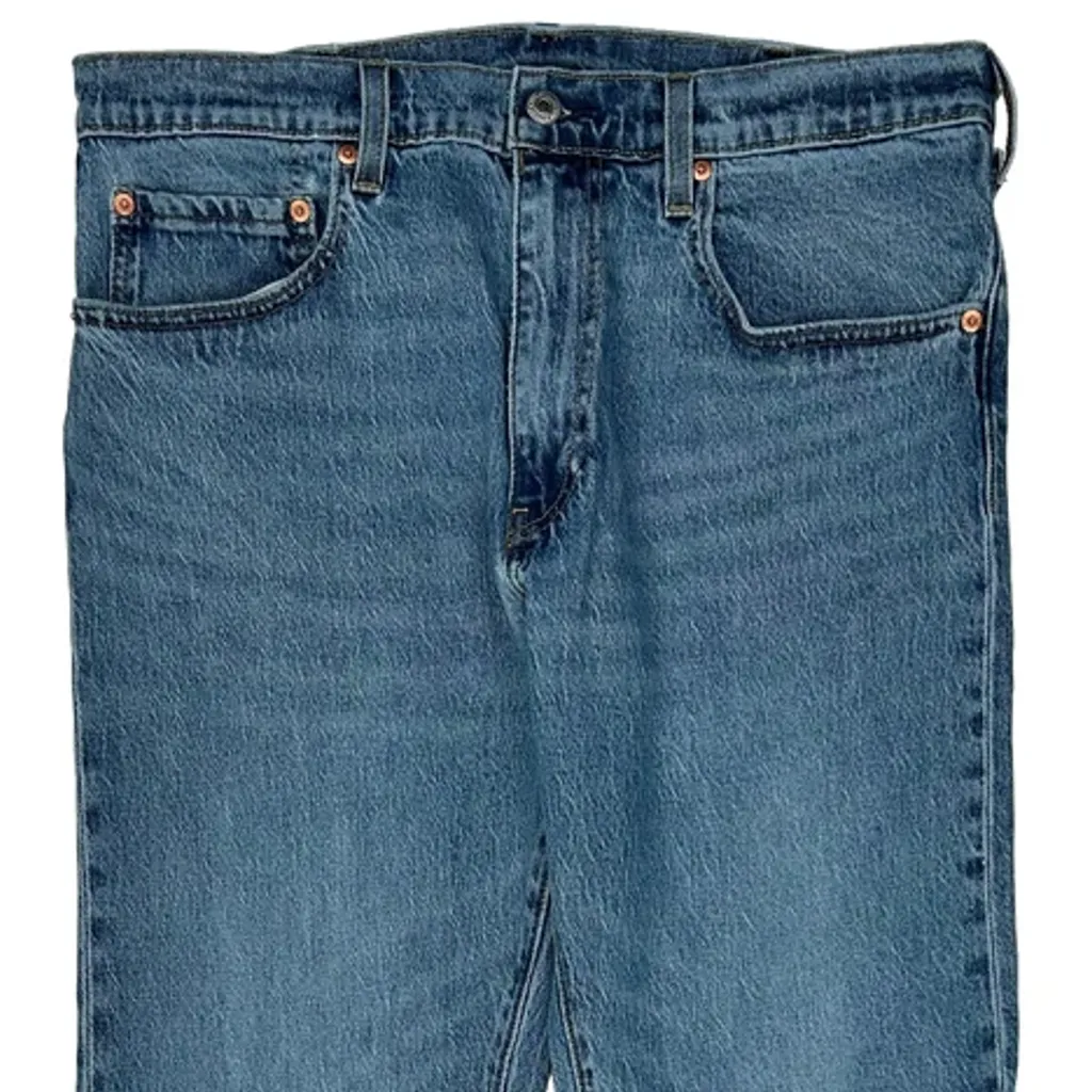 517 Levis Boot Cut Jeans - 34W 30L Blue Cotton - Image 10