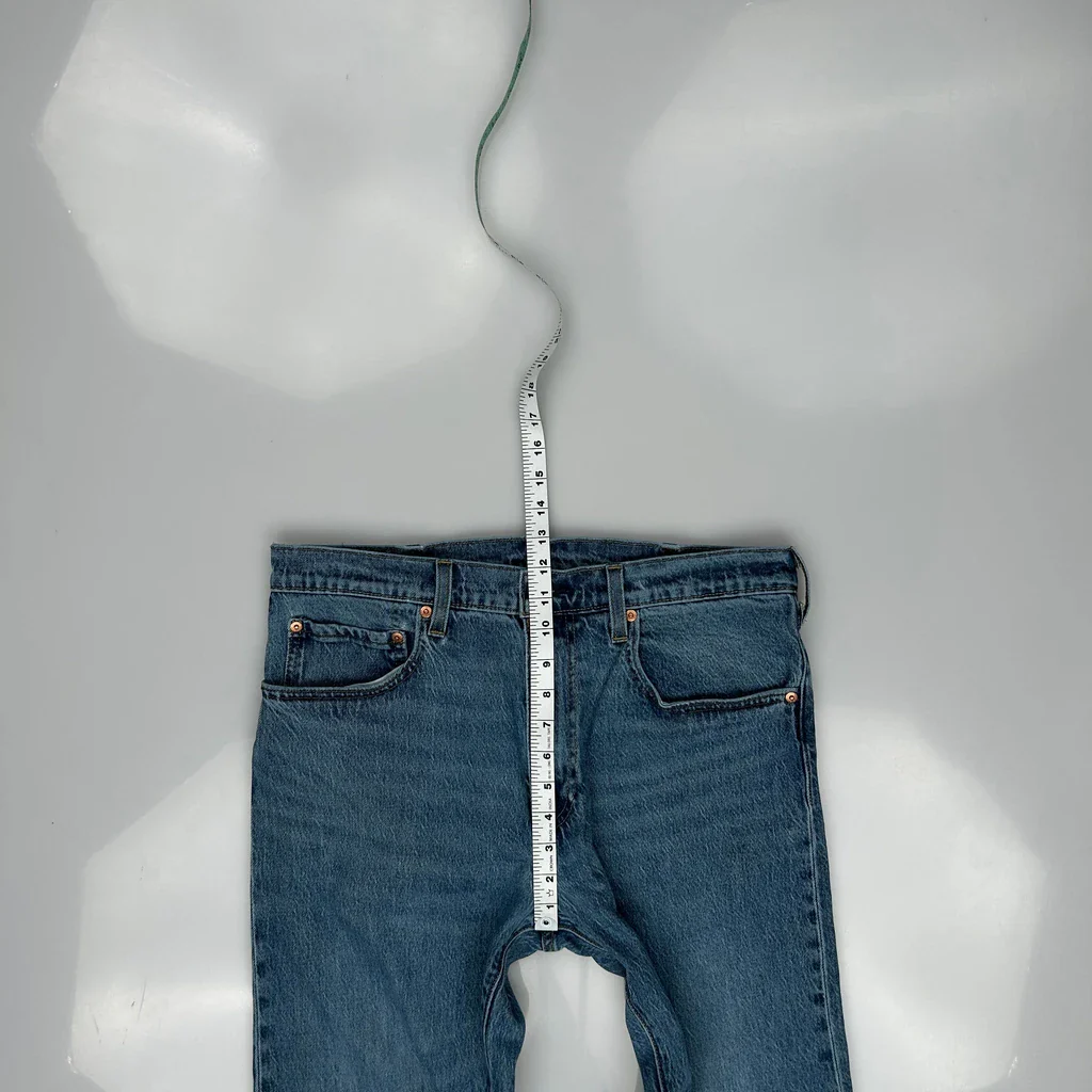 517 Levis Boot Cut Jeans - 34W 30L Blue Cotton - Image 4