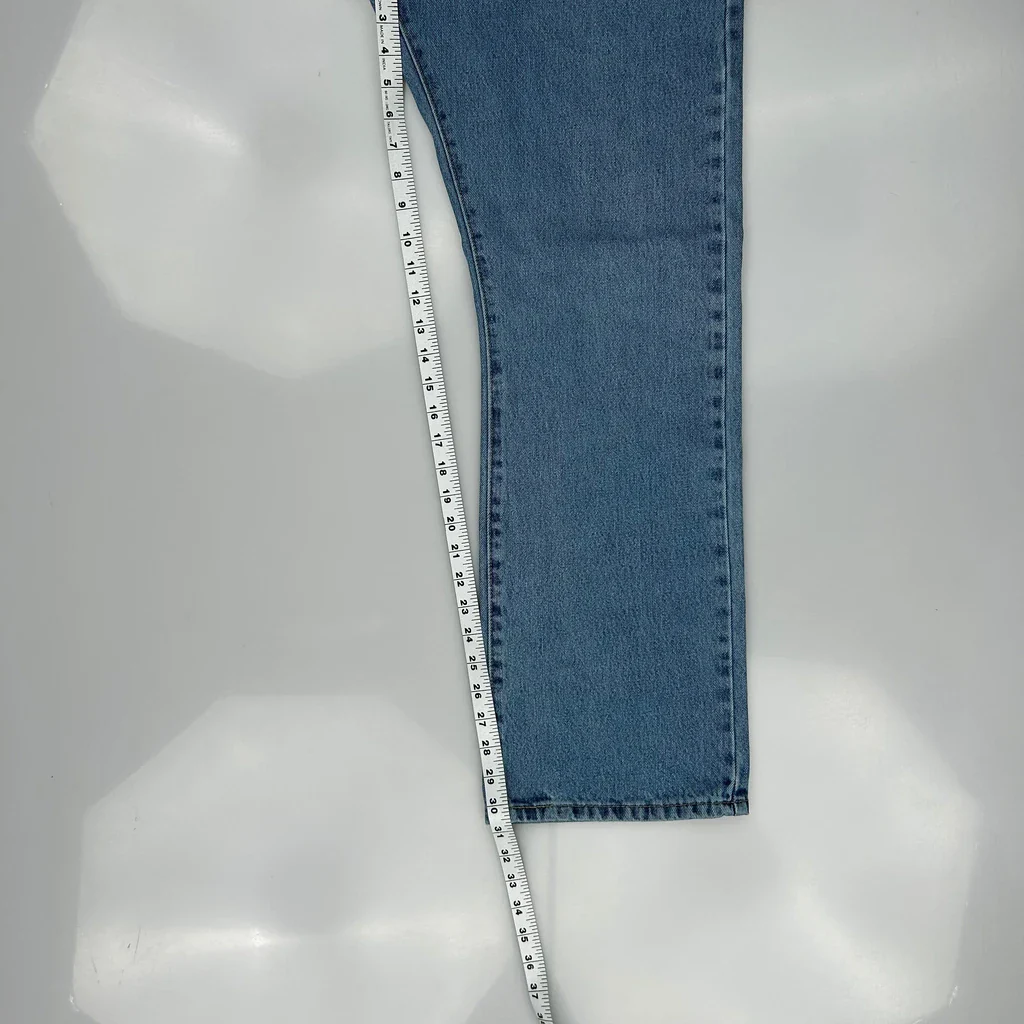 517 Levis Boot Cut Jeans - 35W 30L Blue Cotton - Image 5