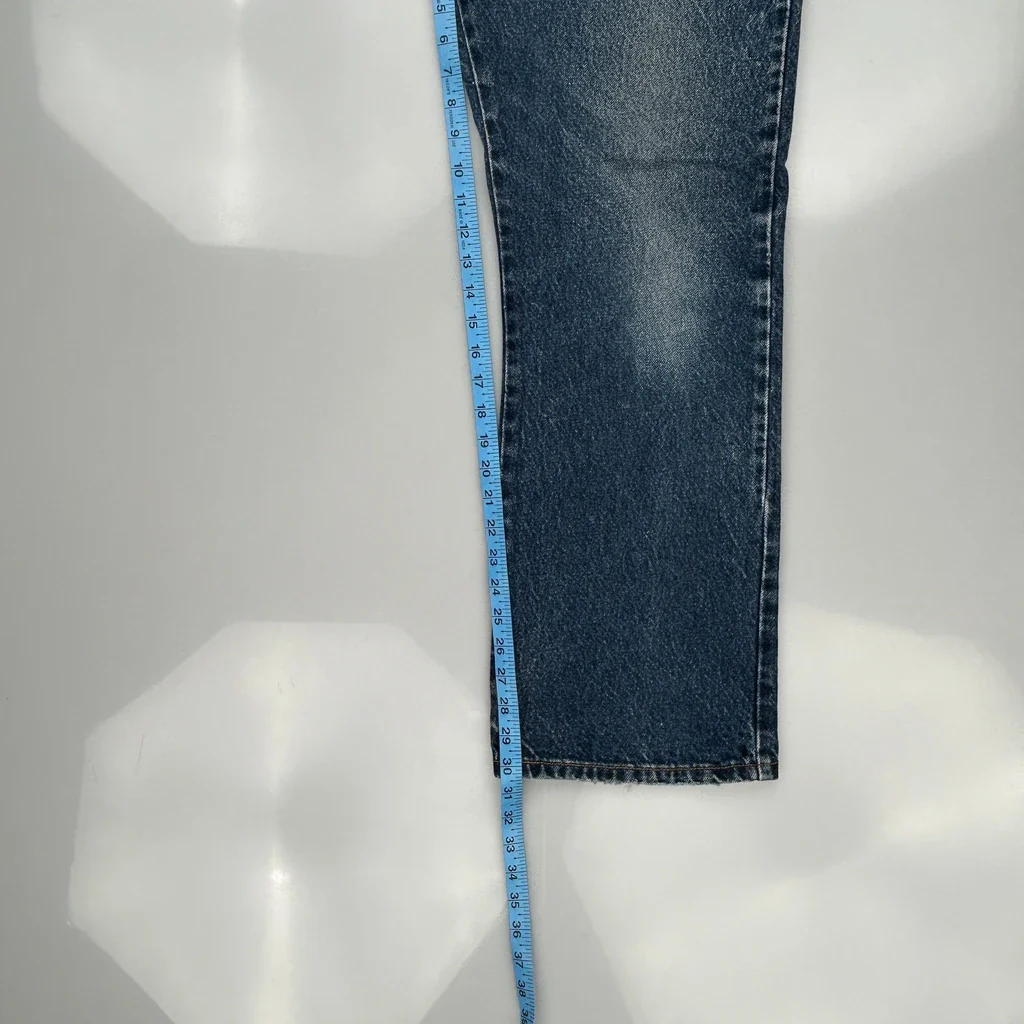 517 Levis Boot Cut Jeans - 36W 30L Blue Cotton - Image 5