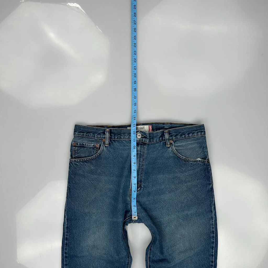 517 Levis Boot Cut Jeans - 36W 29L Blue Denim - Image 4