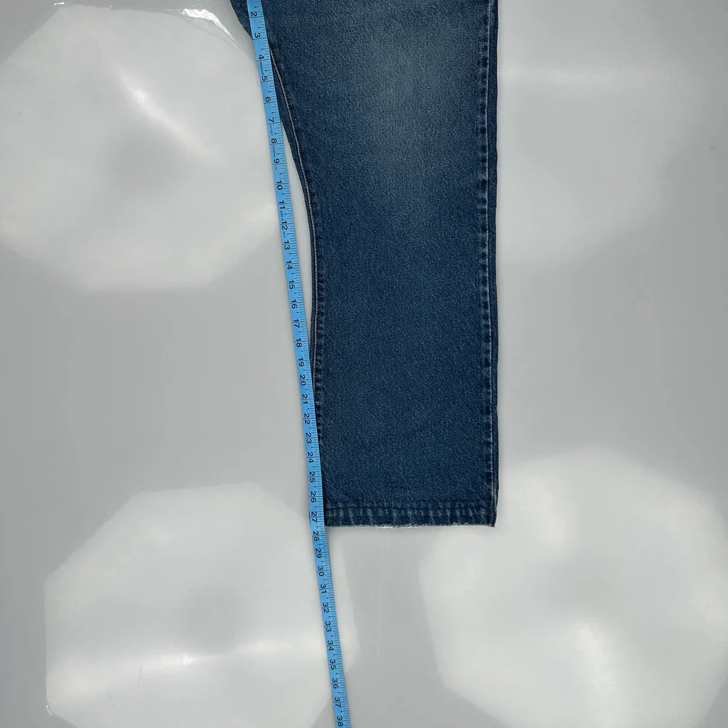 517 Levis Boot Cut Jeans - 36W 29L Blue Denim - Image 5