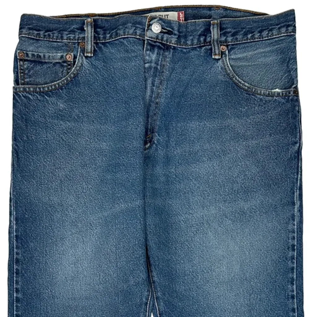 517 Levis Boot Cut Jeans - 36W 29L Blue Denim - Image 9