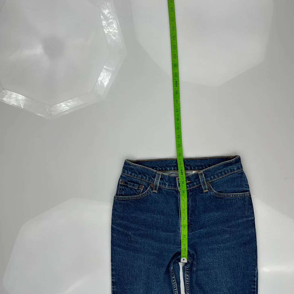 517 Levis Boot Cut Jeans - 27W US 4 Blue Cotton - Image 4