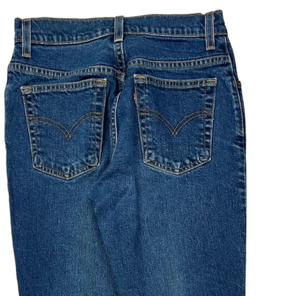 517 Levis Boot Cut Jeans - 27W US 4 Blue Cotton - Image 7