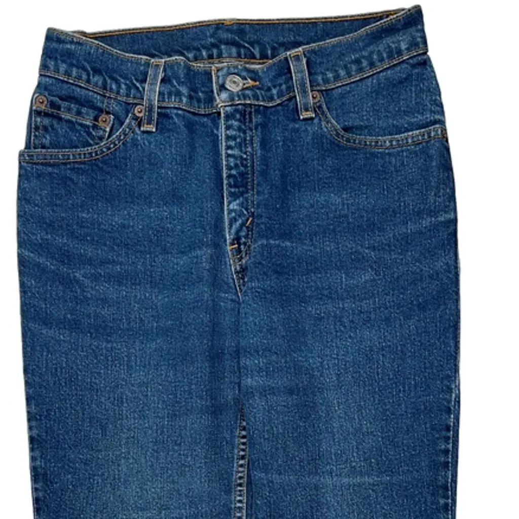 517 Levis Boot Cut Jeans - 27W US 4 Blue Cotton - Image 9