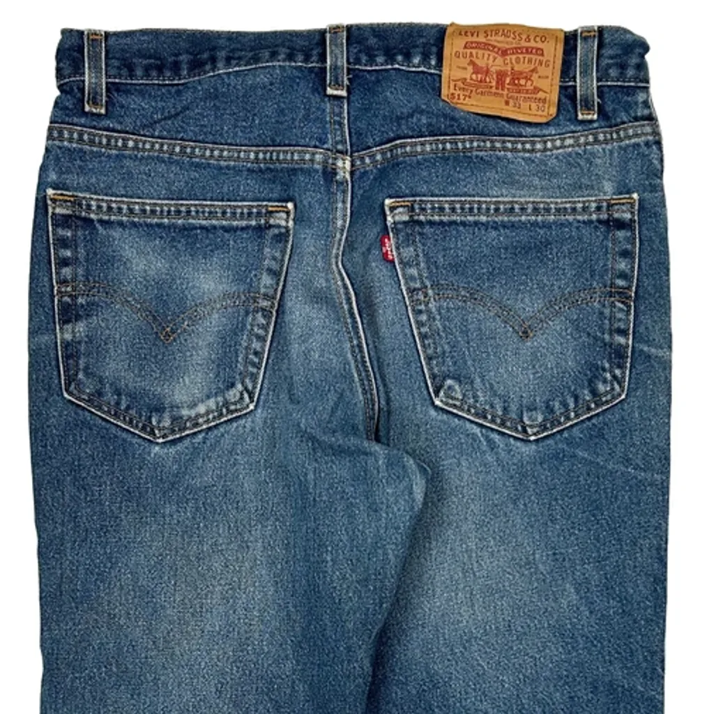 517 Levis Jeans - 32W UK 12 Blue Cotton - Image 7