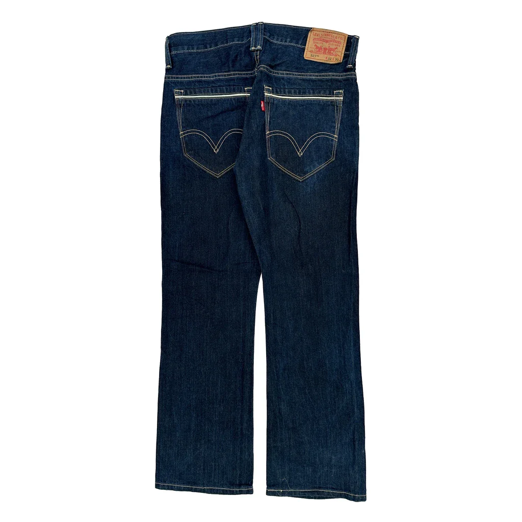 527 Levis Boot Cut Jeans - 32W 30L Blue Cotton