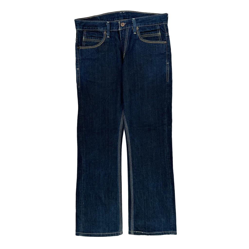 527 Levis Boot Cut Jeans - 32W 30L Blue Cotton - Image 2