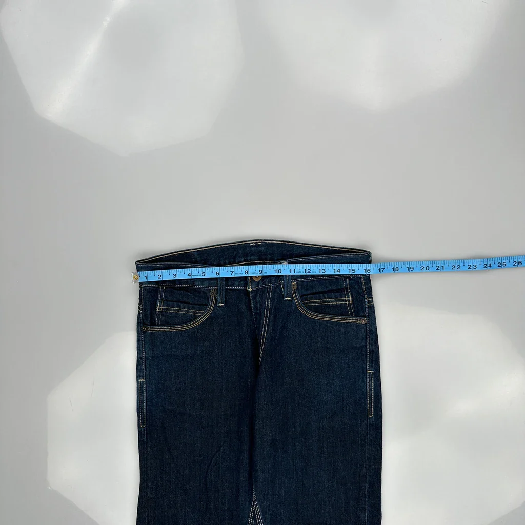 527 Levis Boot Cut Jeans - 32W 30L Blue Cotton - Image 3