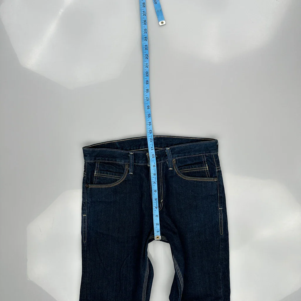 527 Levis Boot Cut Jeans - 32W 30L Blue Cotton - Image 4