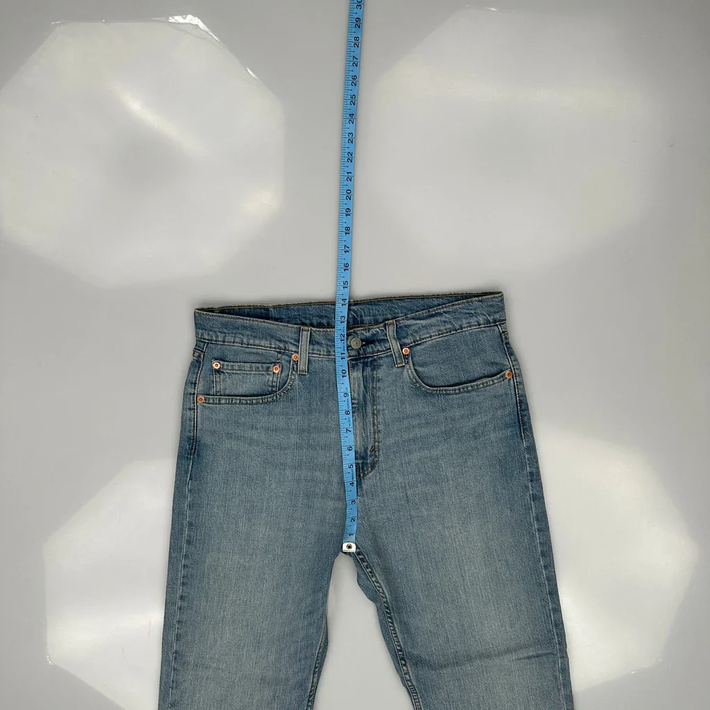 527 Levis Jeans - 34W 30L Light Wash Cotton - Image 4