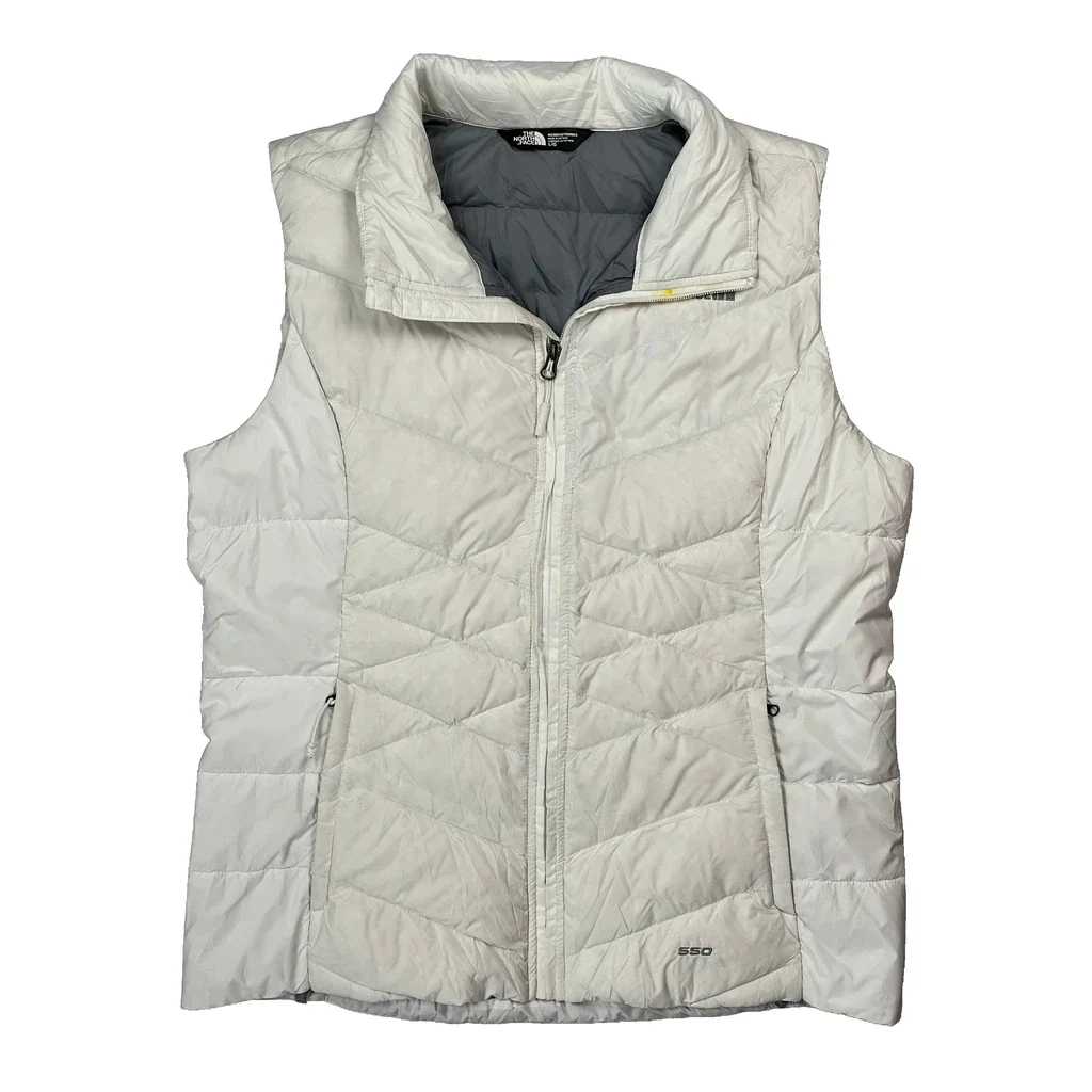 550 Fill The North Face Puffer - Large White Polyester