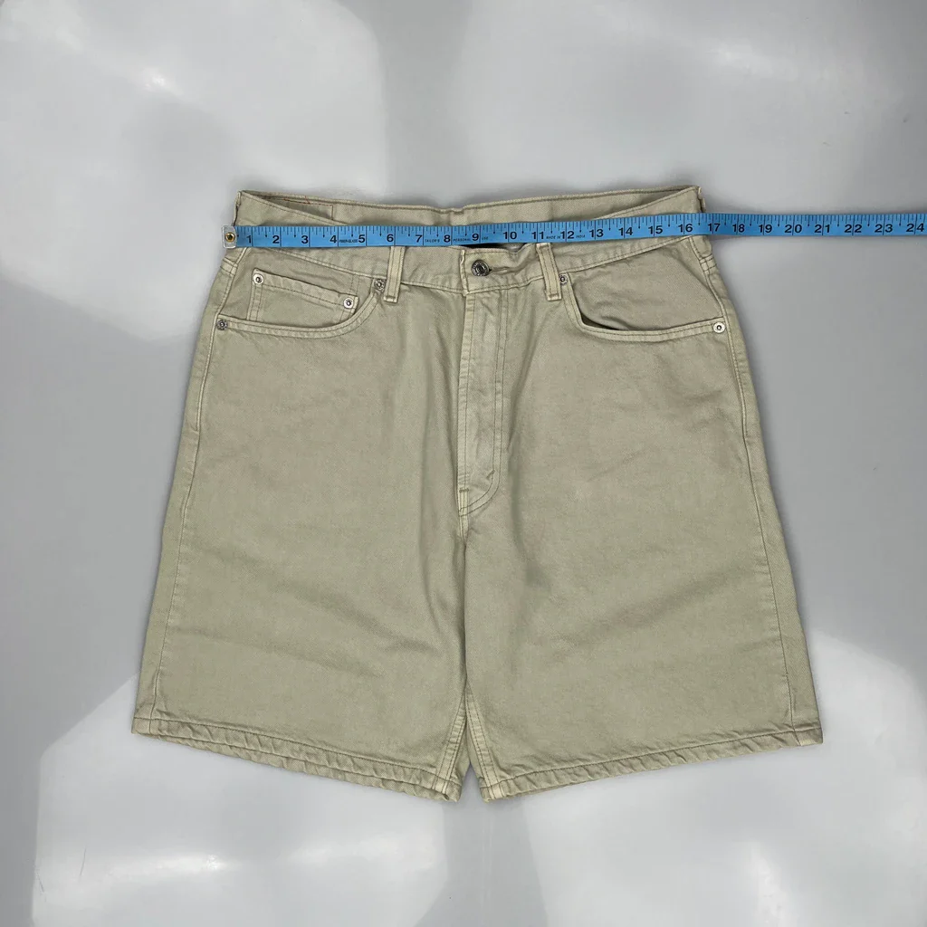 550 Levis Denim Shorts - 32W 8L Beige Cotton - Image 3