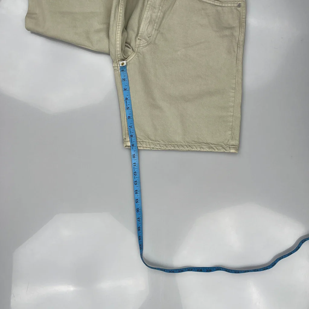 550 Levis Denim Shorts - 32W 8L Beige Cotton - Image 5