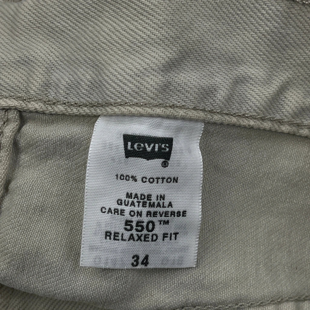 550 Levis Denim Shorts - 32W 8L Beige Cotton - Image 6