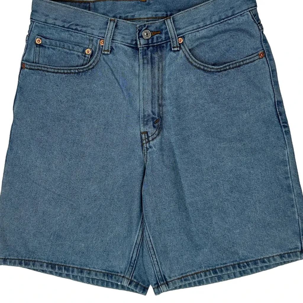 550 Levis Baggy Denim Shorts - 31W 9L Blue Cotton - Image 10
