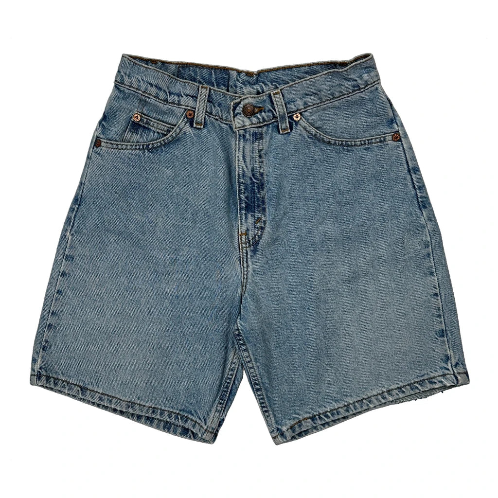 550 Levis Baggy Denim Shorts - 26W 8L Light Wash Cotton - Image 2