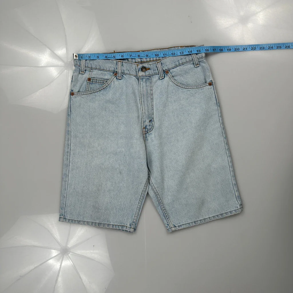 550 Levis Denim Shorts - 30W 10L Light Wash Denim - Image 3