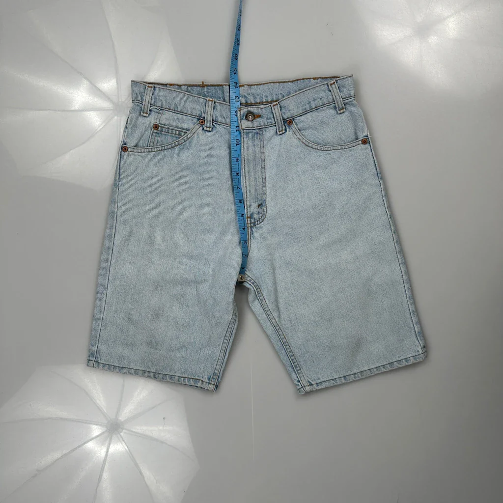 550 Levis Denim Shorts - 30W 10L Light Wash Denim - Image 4