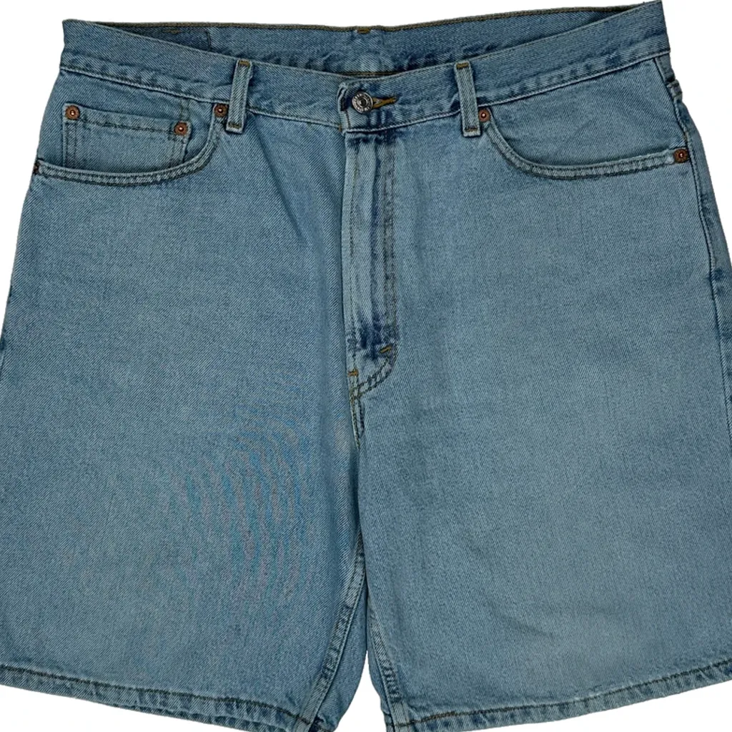 550 Levis Baggy Denim Shorts - 31W 9L Light Wash Cotton - Image 10