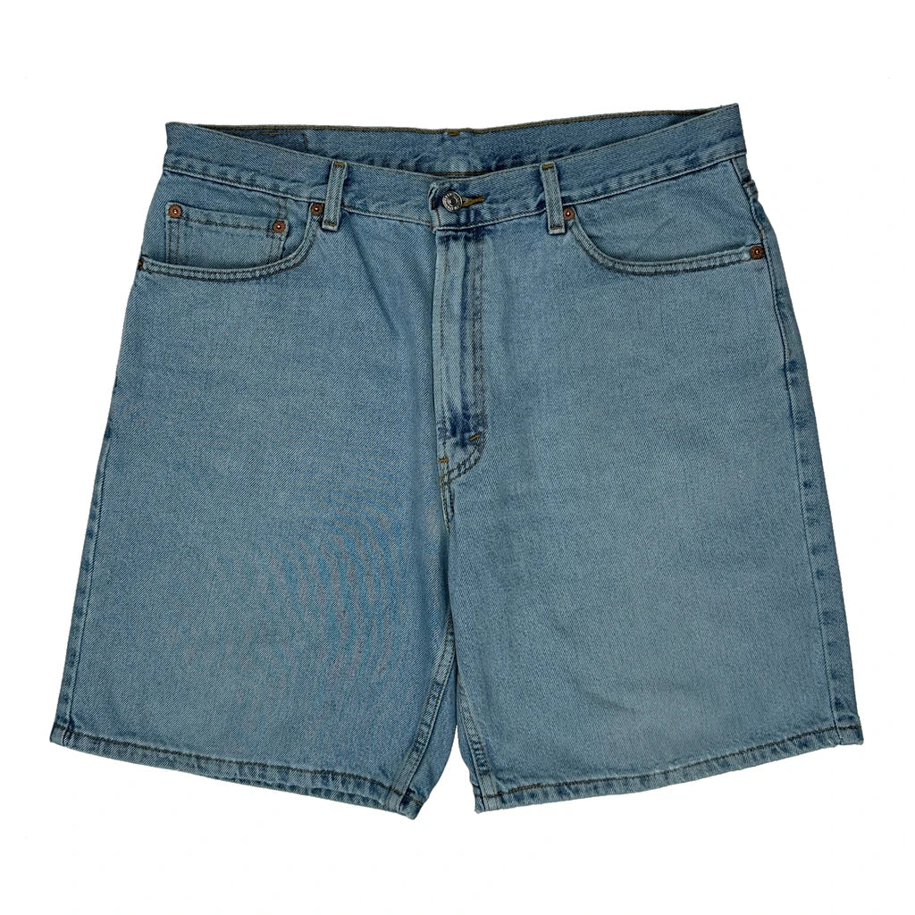 550 Levis Baggy Denim Shorts - 31W 9L Light Wash Cotton - Image 2