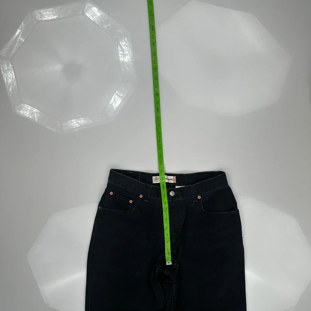 550 Levis Jeans - 30W 27L Black Cotton - Image 4