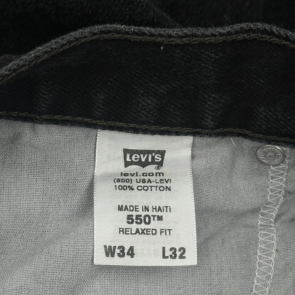 550 Levis Jeans - 33W 32L Black Cotton - Image 6