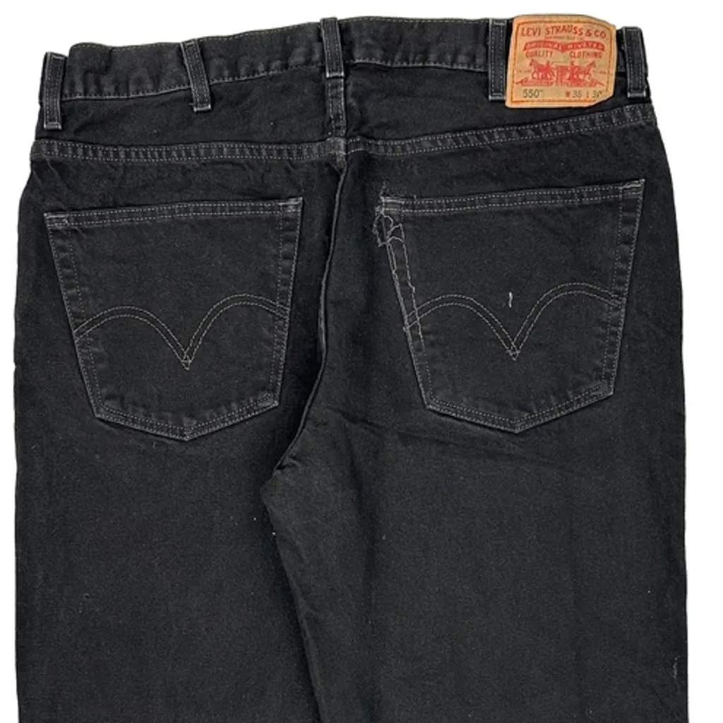 550 Levis Jeans - 35W 30L Black Cotton - Image 8