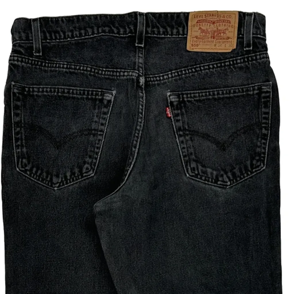 550 Levis Jeans - 35W 33L Black Denim - Image 6