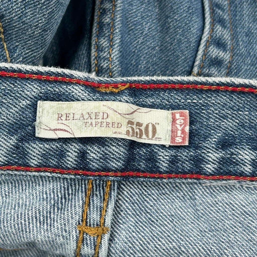 550 Levis Jeans - 33W 28L Blue Denim - Image 6