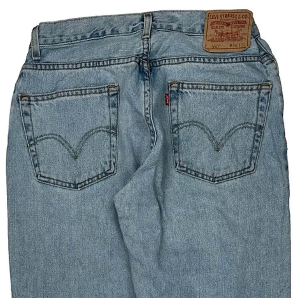 550 Levis Jeans - 32W 30L Light Wash Cotton - Image 7
