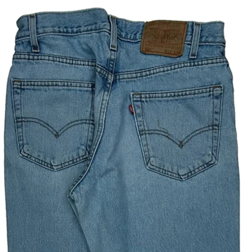 550 Levis Jeans - 32W 34L Light Wash Cotton - Image 8