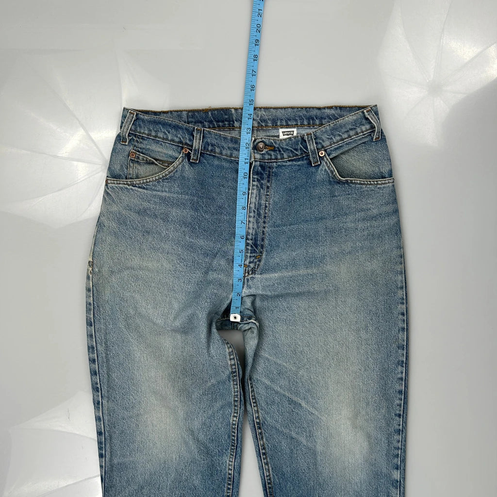 550 Orange Tab Levis Jeans - 36W 30L Blue Cotton - Image 4
