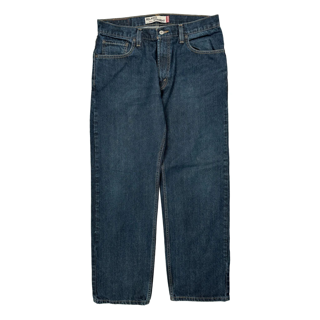 559 Levis Relaxed Straight Jeans - 34W 31L Blue Cotton - Image 2
