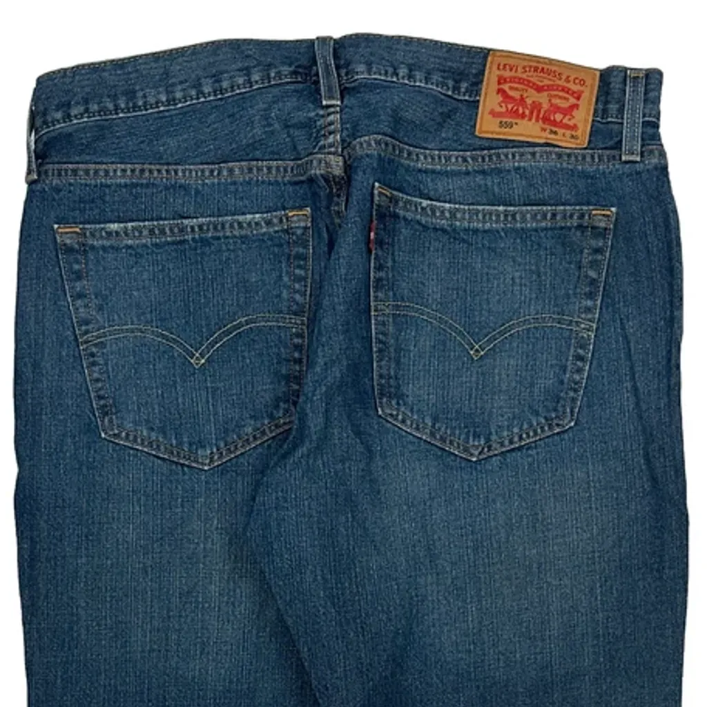559 Levis Jeans - 36W 29L Blue Cotton - Image 8