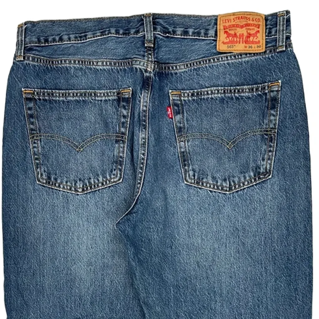 565 Levis Jeans - 37W 28L Blue Cotton - Image 8