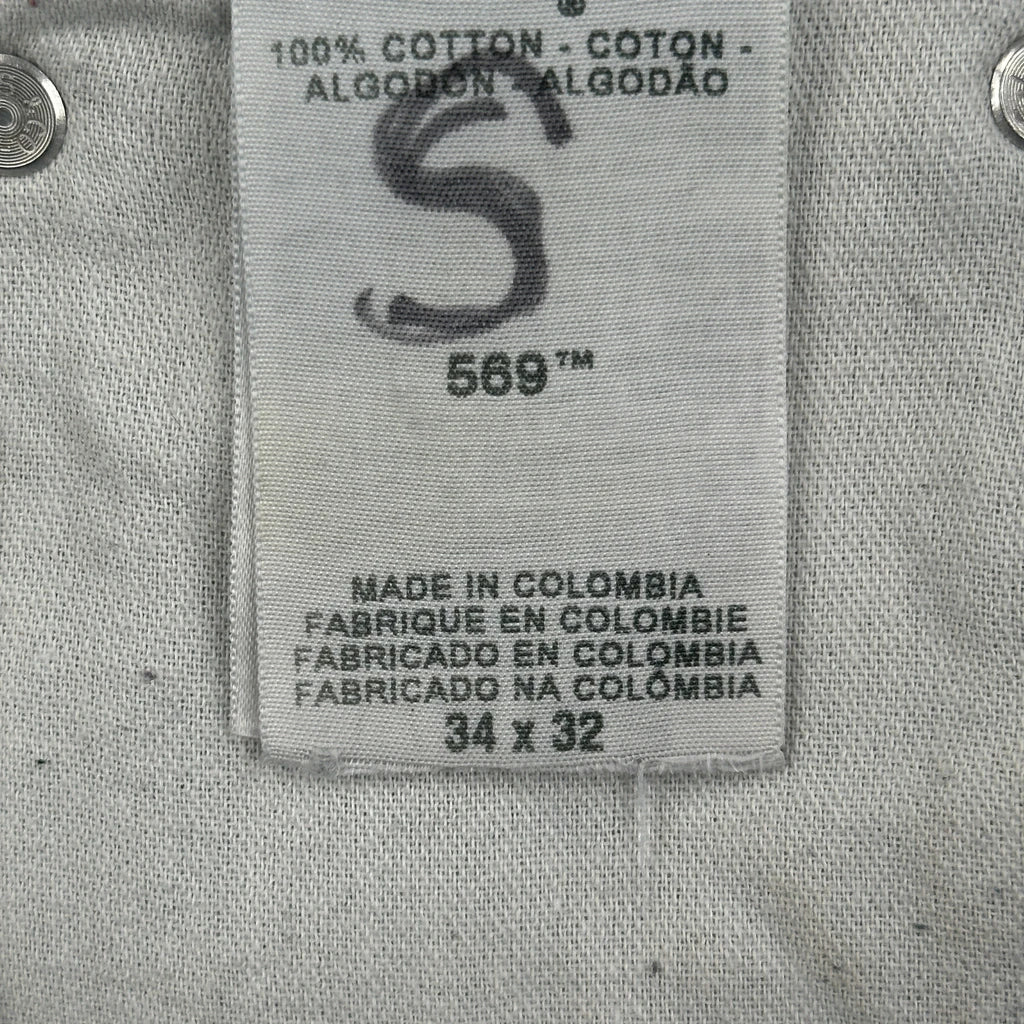 569 Levis Loose Jeans - 36W 32L Blue Cotton - Image 6