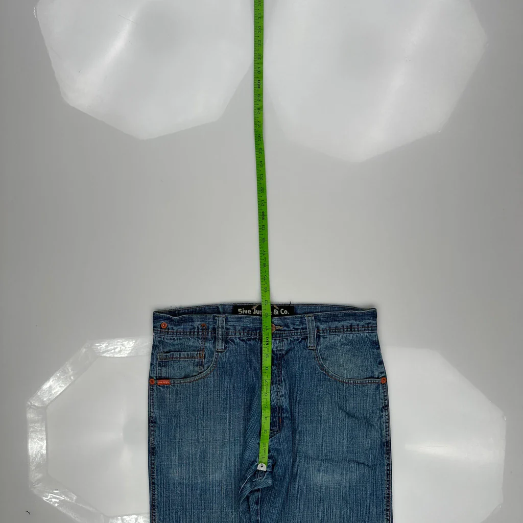 5Ive Jungle Baggy Embroidered Jeans - 35W 30L Blue Cotton - Image 4