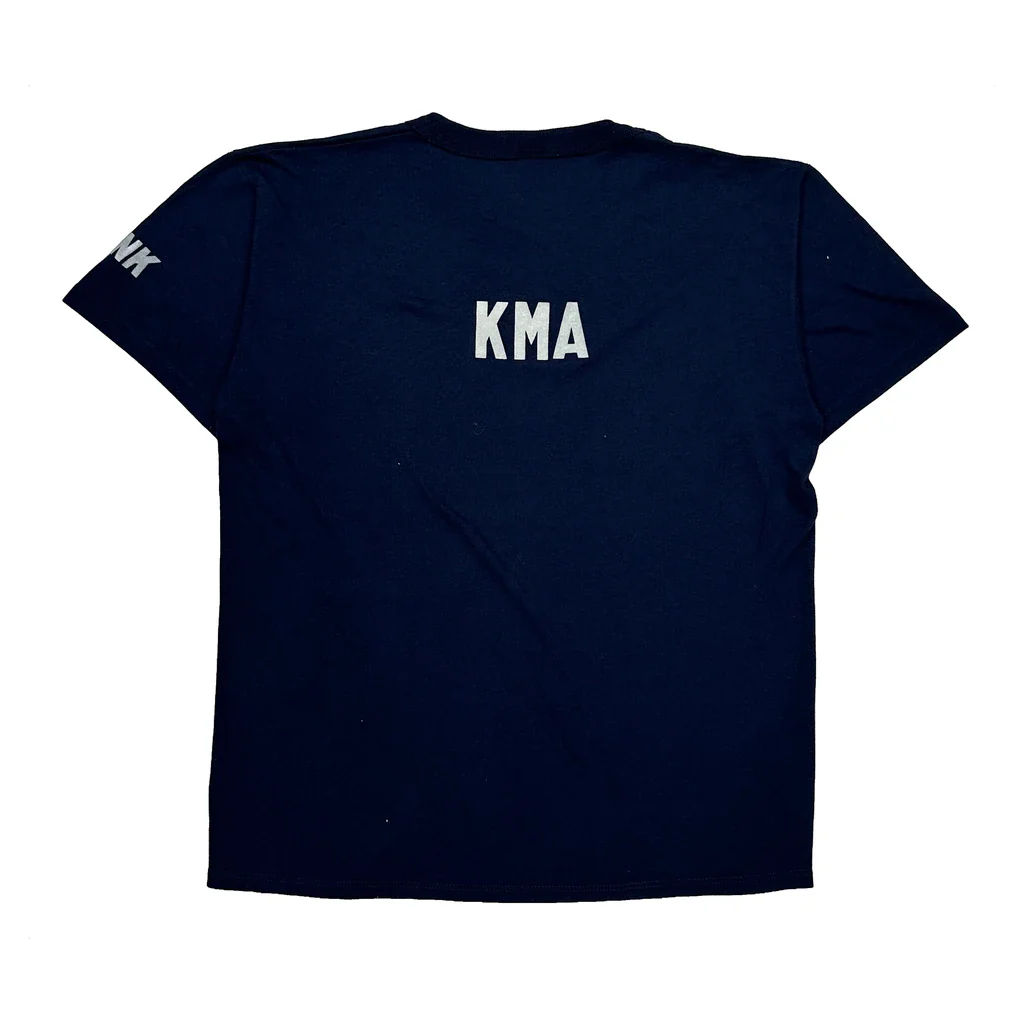 6 More Miles Russell Athletic Single Stitch T-Shirt - Large Navy Cotton - Image 2