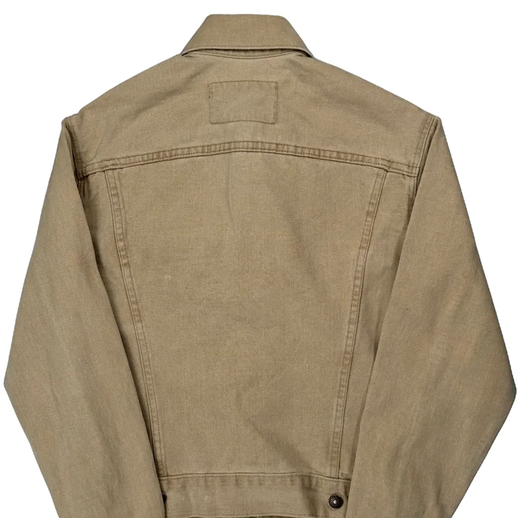 60S/70S Levis Slim Fit Jackets Western Style Denim Jacket - XS Beige Cotton - Image 7