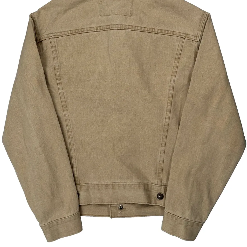 60S/70S Levis Slim Fit Jackets Western Style Denim Jacket - XS Beige Cotton - Image 8