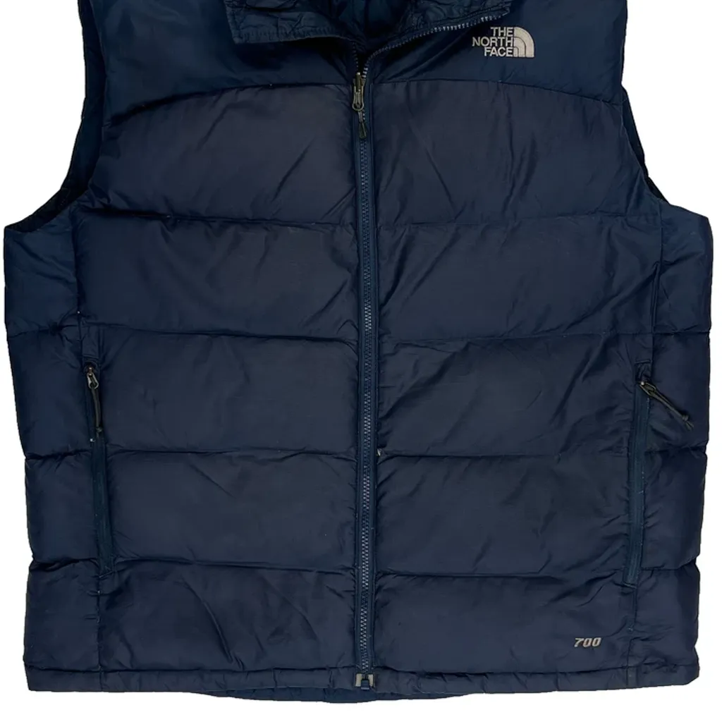700 Fill The North Face Puffer Gilet - Large Blue Down - Image 5